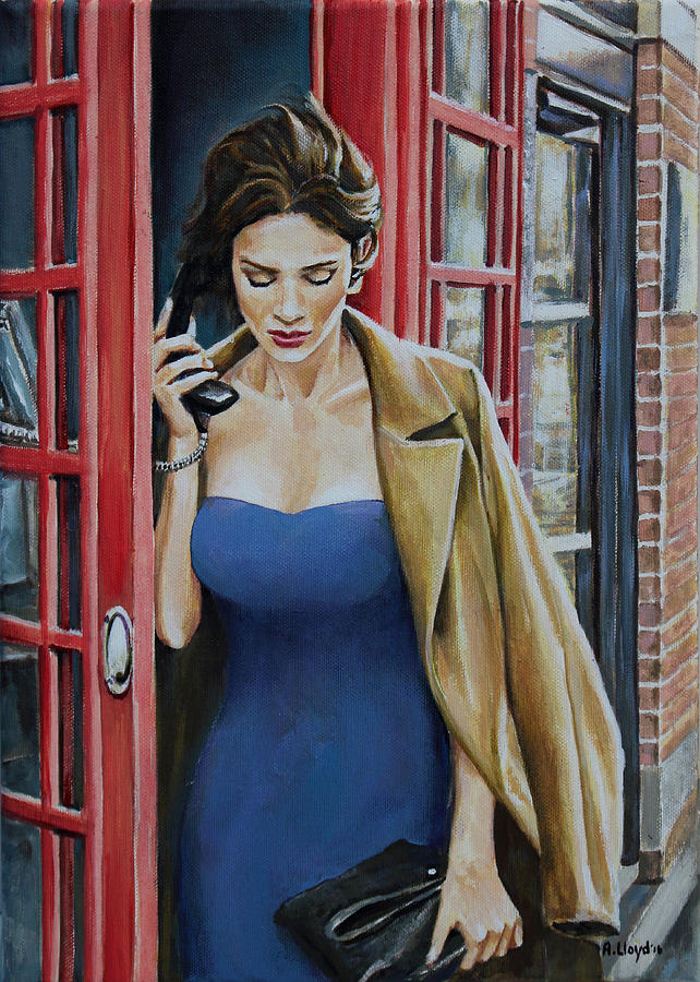 642x900 Hanging On The Telephone Painting By Andy Lloyd - Lloyd Painting