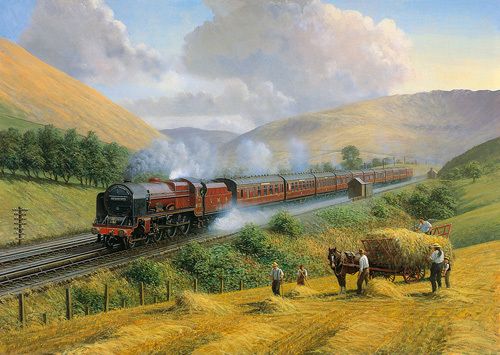500x355 Lms The Royal Scot, Tebay Troughs, 1935 By Gerald Broom.17 Rail - Lms Painting