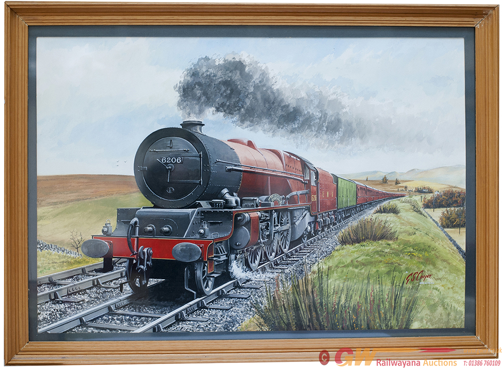 1000x733 Original Water Colour Painting Of Lms 6206 - Lms Painting