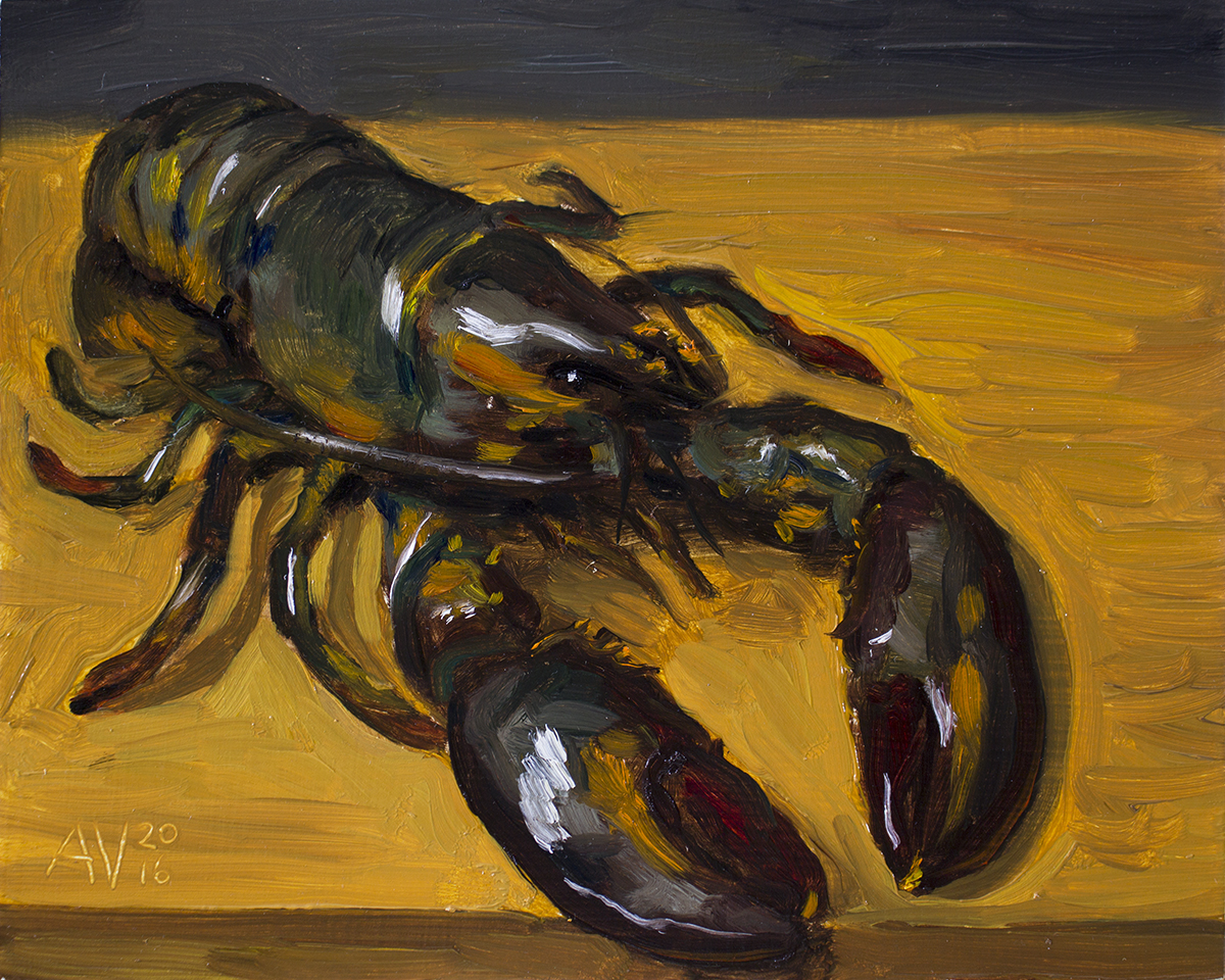 1200x960 Realistic Lobster Oil Painting Demo Video By Aleksey Vaynshteyn - Lobster Painting
