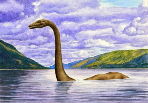 500x349 Loch Ness Monster Some Nessie Paintings - Loch Ness Monster Painting