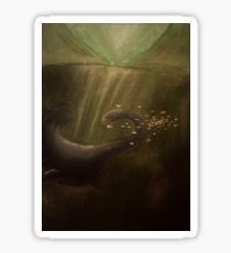 210x230 Loch Ness Monster Painting Amp Mixed Media Stickers Redbubble - Loch Ness Monster Painting