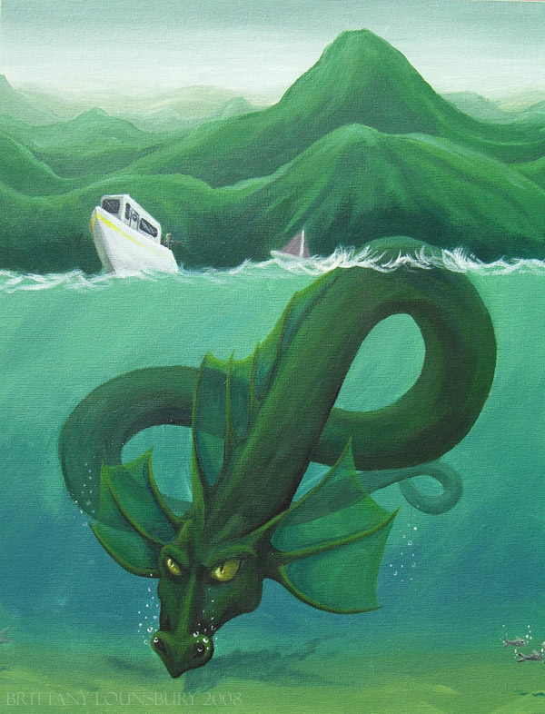 600x786 Loch Ness Monster By Terrizae - Loch Ness Monster Painting