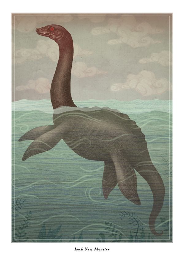 600x849 Loch Ness Monster By V L A D I M I R - Loch Ness Monster Painting