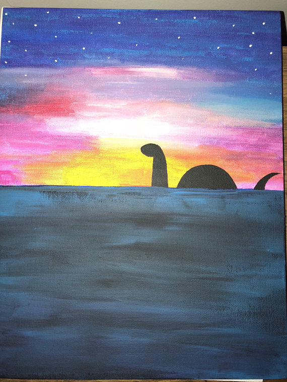 570x760 Loch Ness Monster Painting - Loch Ness Monster Painting