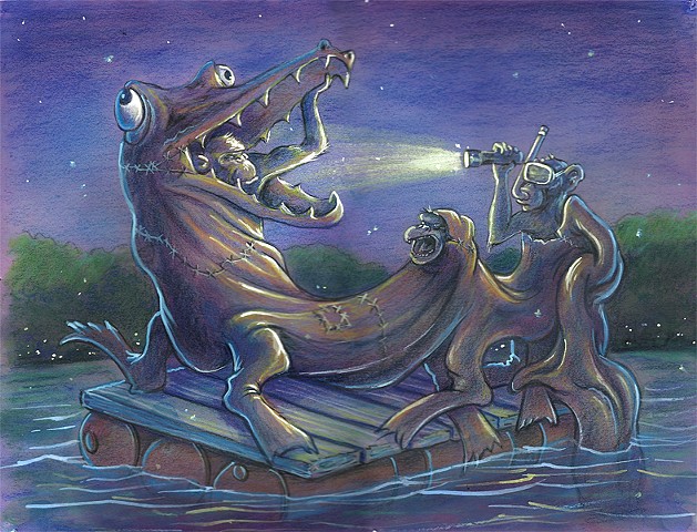 629x480 Art By Jared - Loch Ness Monster Painting