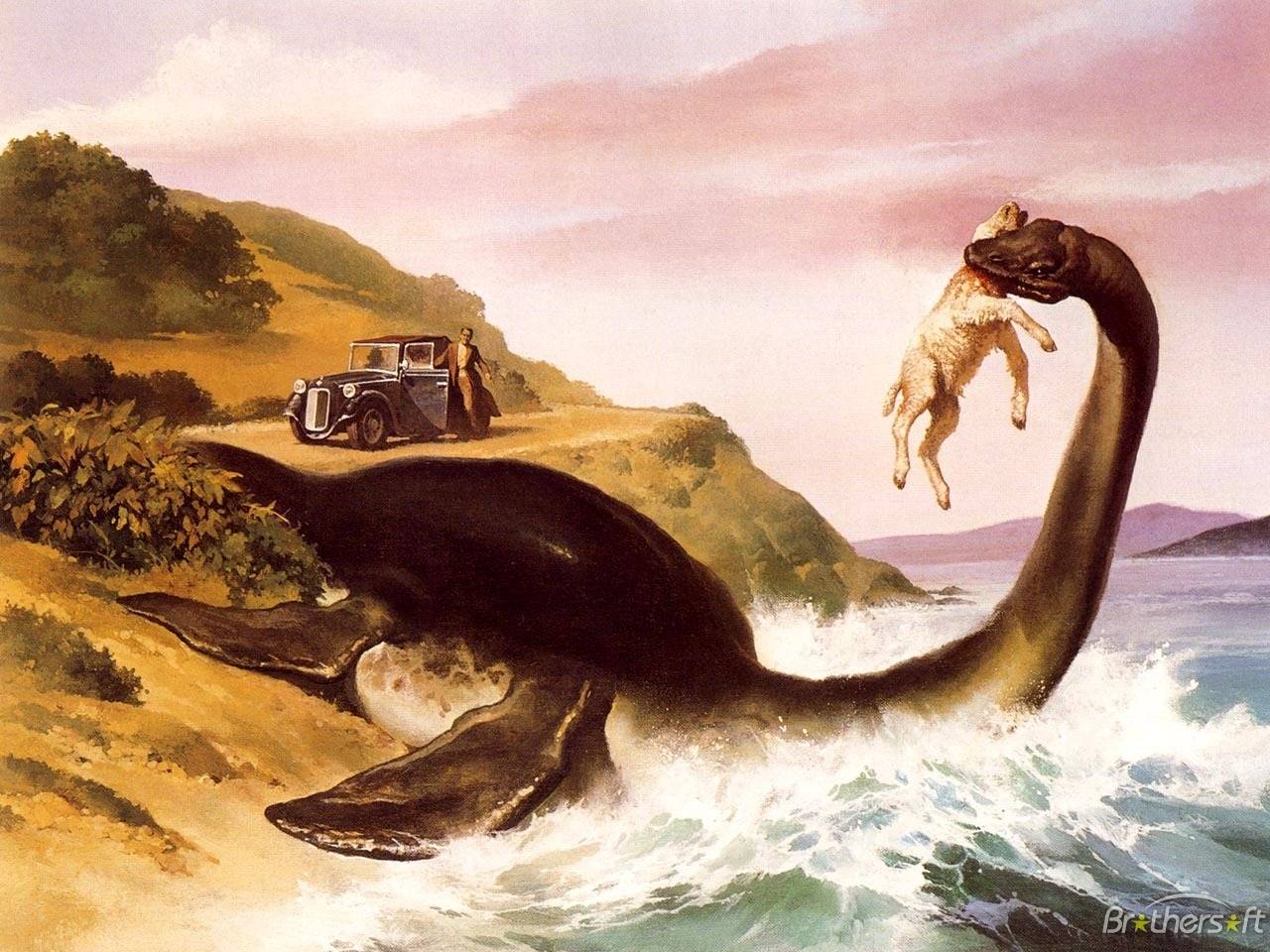 1280x960 Nessie (Painting) - Loch Ness Monster Painting