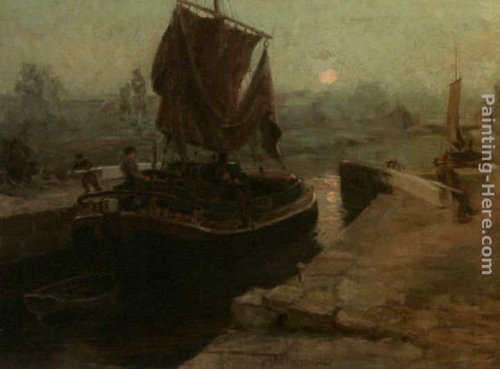 720x532 Ralph Hedley Through The Lock Painting Anysize 50% Off - Lock Painting