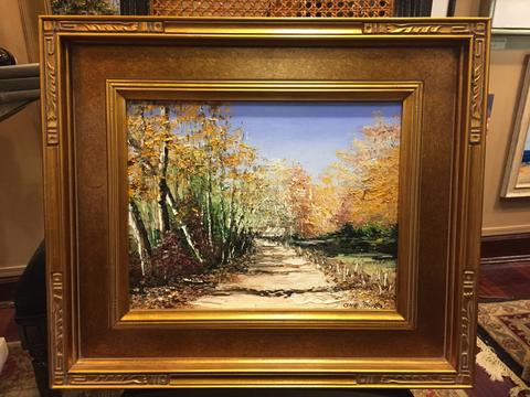 480x360 Towpath Swain's Lock Original Oil Painting 11 By 14 Inches - Lock Painting