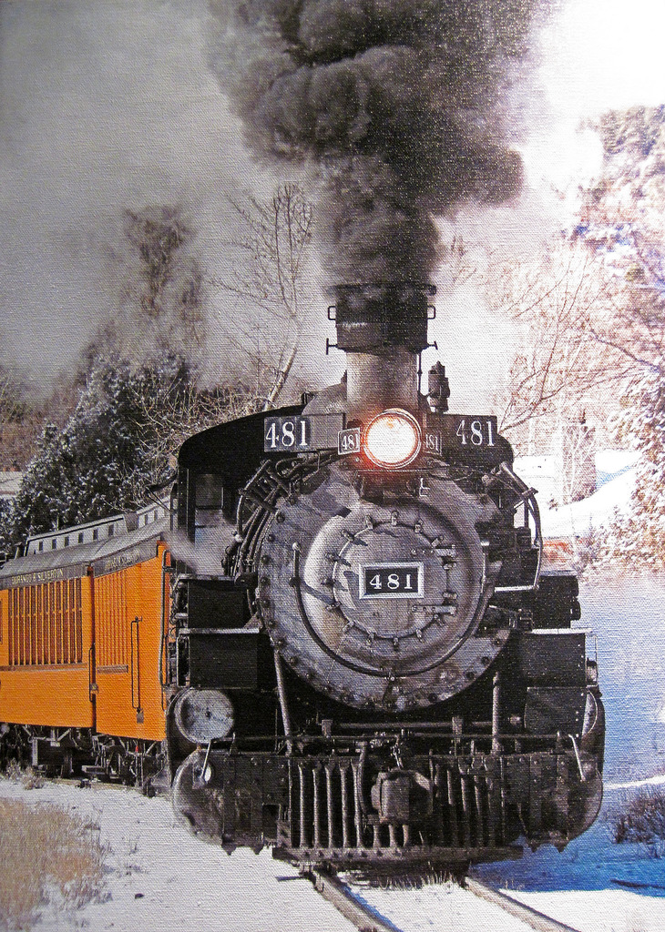 730x1024 Painting Of Durango Amp Silverton Railroad - Locomotive Painting