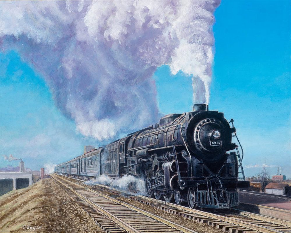 Locomotive Painting at PaintingValley.com | Explore collection of ...