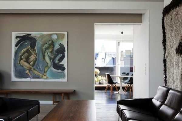 600x402 Living Room With Large Wall Painting Living Room - Loft Painting
