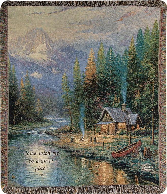 660x768 Come With Me Log Cabin In The Woods Woven Throw Blanket - Log Cabin In The Woods Painting