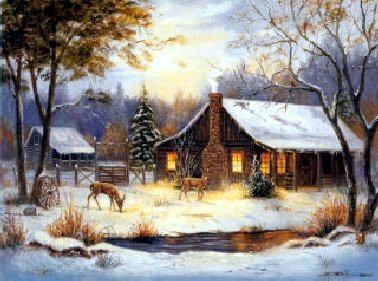 Log Cabin Painting At Paintingvalley Com Explore Collection Of