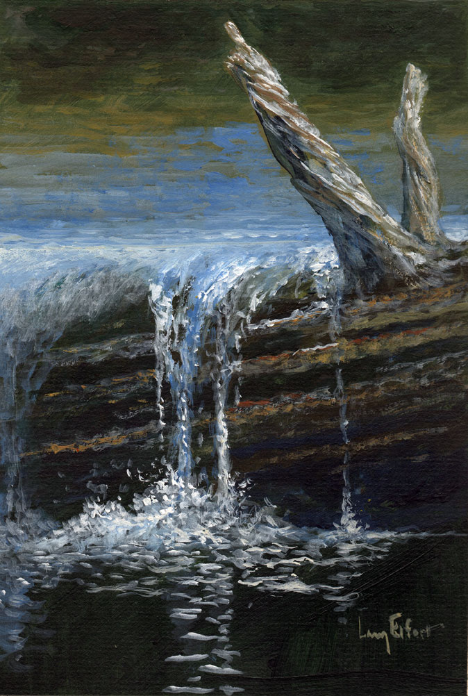 674x1002 Over The Log A New Painting The Art Of Larry Eifert - Log Painting