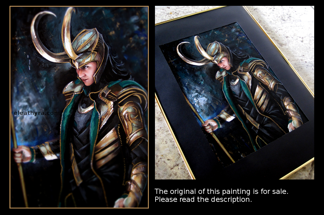 1058x702 Loki Painting For Sale By Eleathyra - Loki Painting