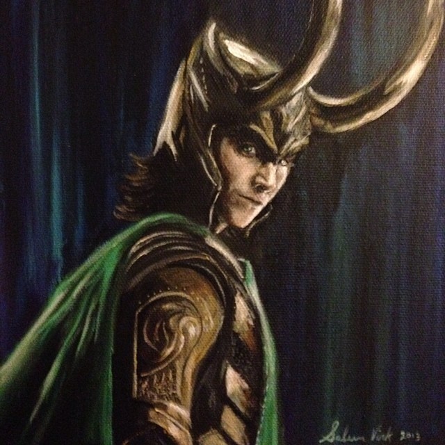 640x640 We Are All Just Fancy Animals An Acrylic Painting Of Loki For My - Loki Painting