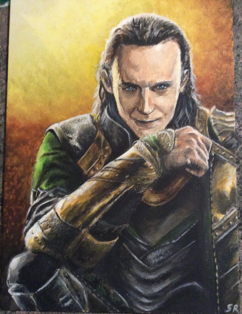 784x1020 Loki Acrylic Painting By Sandy Reaper - Loki Painting
