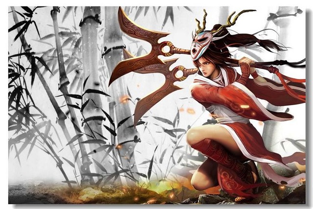 640x428 Hot High Quality Art Silk Print League Of Legends Lol All Cast - Lol Painting
