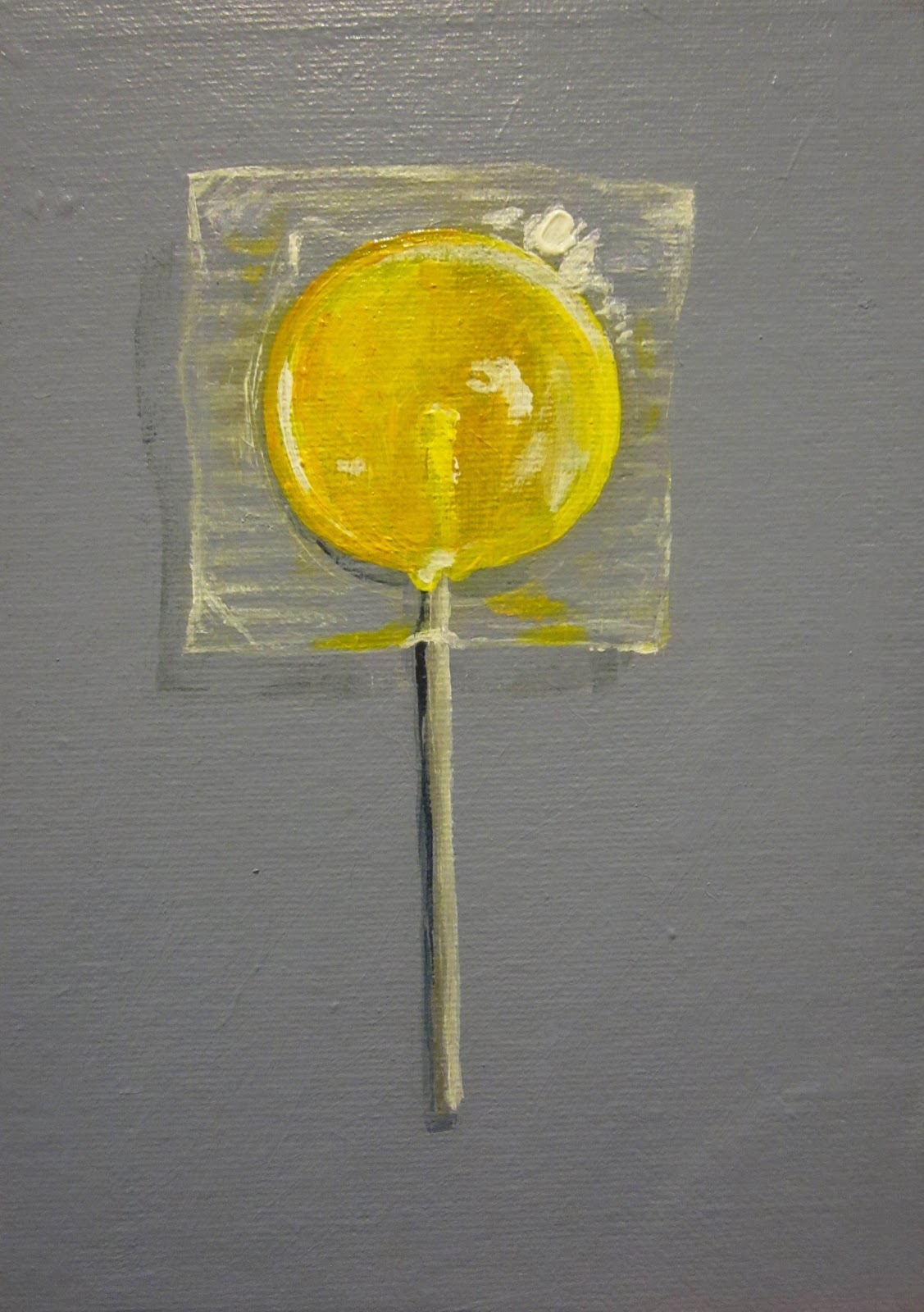 1127x1600 One Painting A Day Yellow Lollipop - Lollipop Painting
