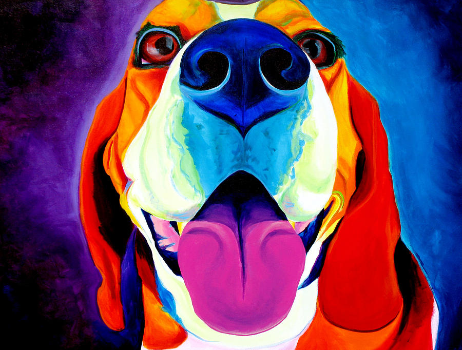 900x682 Beagle - Lollipop Painting