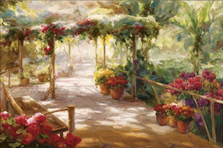 712x474 Roberto Lombardi Shaded Glen Painting - Lombardi Painting