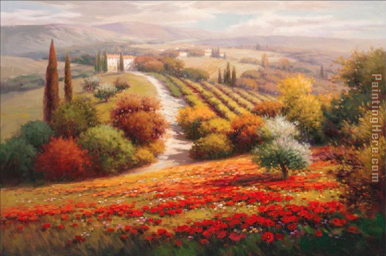 770x512 Roberto Lombardi Vineyard View I Painting Anysize 50% Off - Lombardi Painting