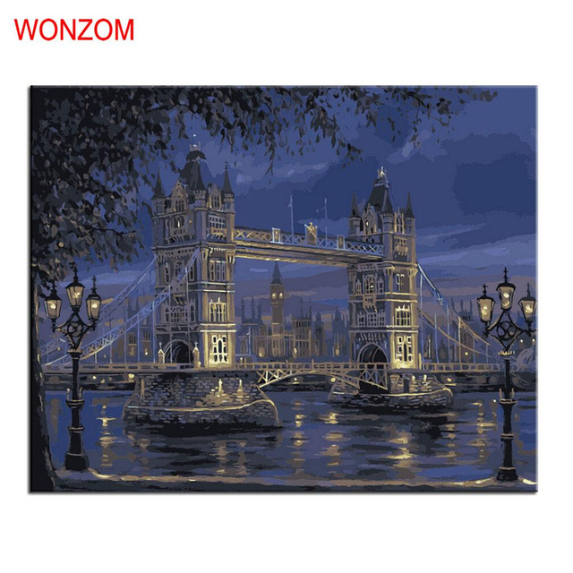 640x640 London Bridge Painting By Numbers Diy Handpainted Modern Picture - London Bridge Painting