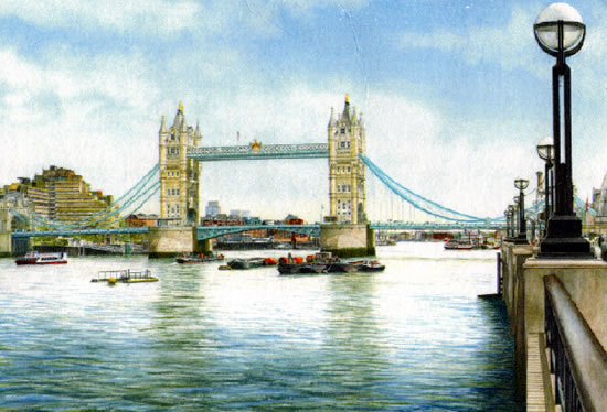 550x374 Tower Bridge London - London Bridge Painting