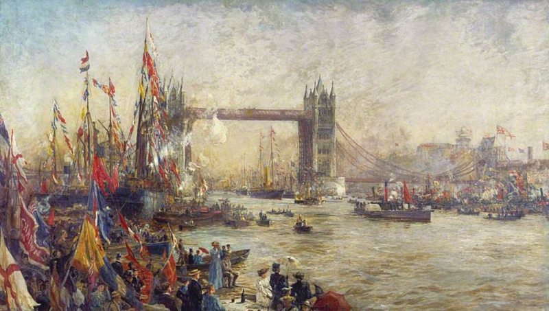 800x453 The Opening Of Tower Bridge, London, 30 June 1894 Painting - London Bridge Painting