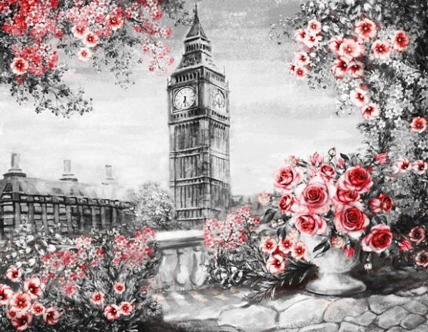 600x465 Oil Painting, Summer In London Canvas Frames Painting - London Canvas Painting