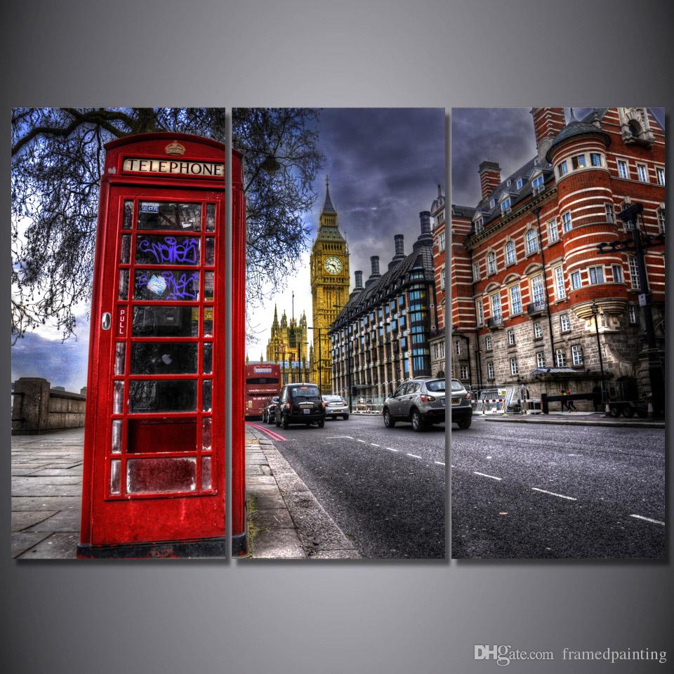 960x960 Online Cheap Framed Hd Printed London Street Night Landscape - London Canvas Painting