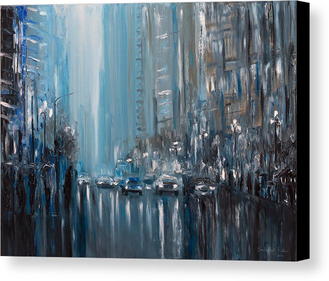 661x564 Rainy City. London Canvas Print Canvas Art By Salavat Fidai - London Canvas Painting
