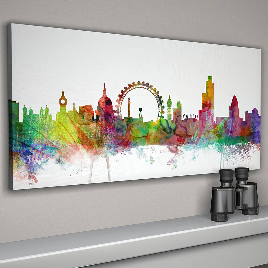 900x900 London City Skyline Print By Artpause - London Canvas Painting