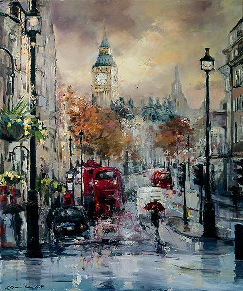 501x600 Buy Contemporary London Art - London Canvas Painting