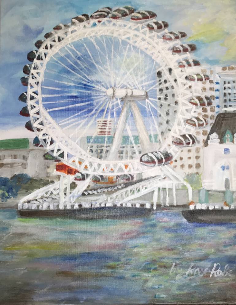 770x992 Saatchi Art London Eye Painting By Rose Rohe - London Eye Painting