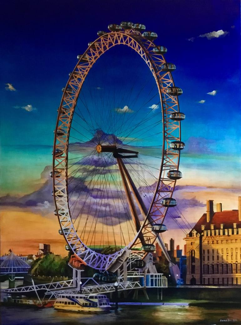 painting of london eye