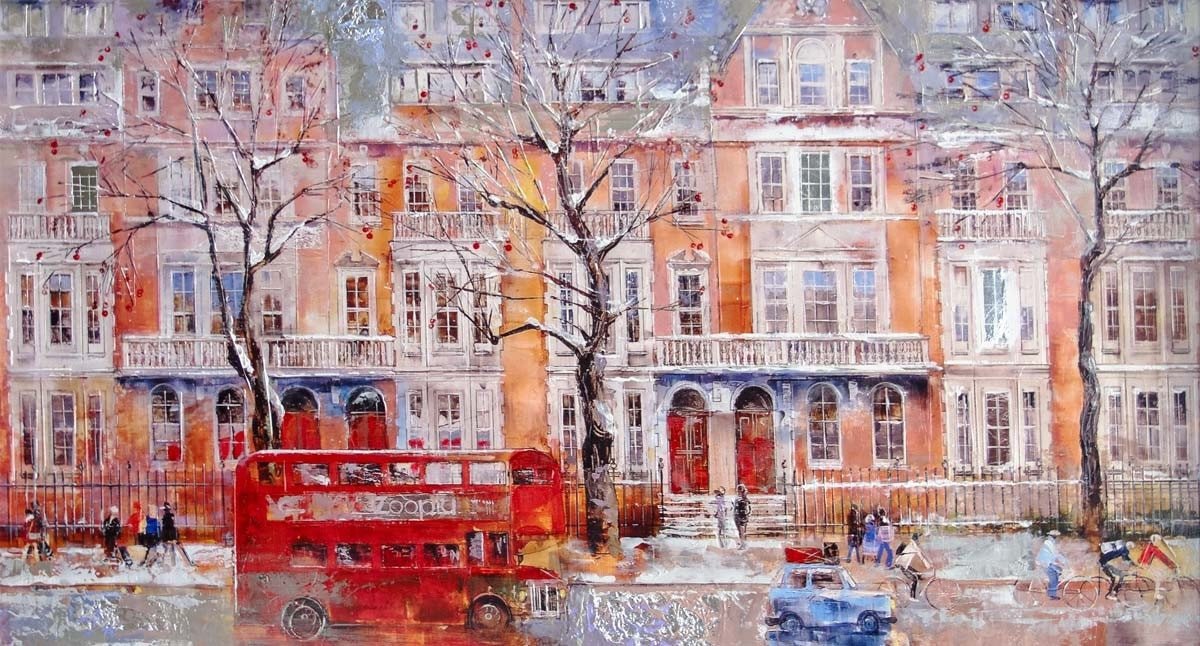 1200x646 London In Winter - London Painting