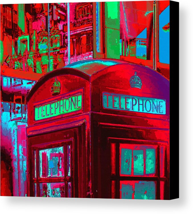 678x750 London Telephone Box Color Style Canvas Print Canvas Art By - London Phone Booth Painting