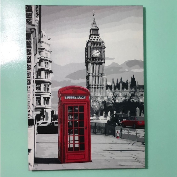 580x580 Other London Telephone Booth Canvas Painting Poshmark - London Phone Booth Painting