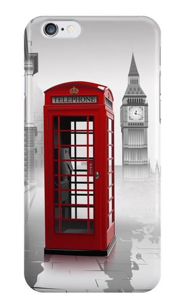 366x610 Phone Cover, Phone Cover, London, Big Ben, Phone Booth, Rain, Fog - London Phone Booth Painting
