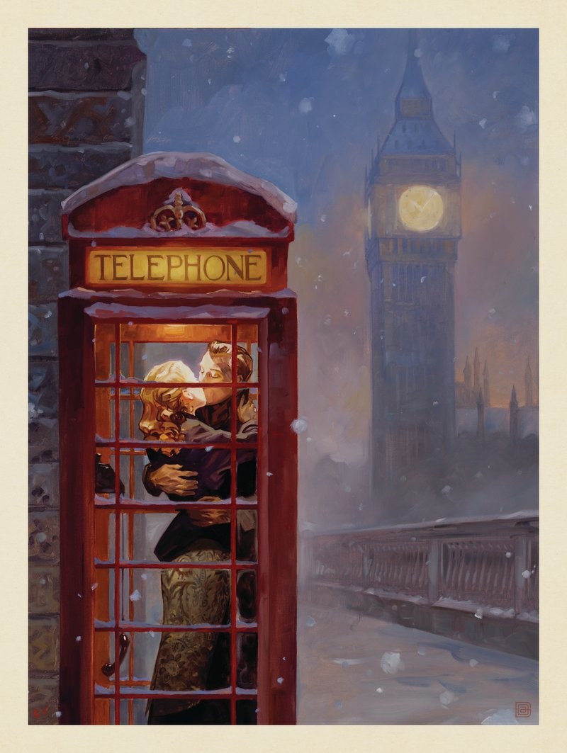 800x1063 Anderson Design Group From The Heart Oil Painting London - London Phone Booth Painting