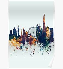 210x230 London Skyline Painting Amp Mixed Media Posters Redbubble - London Skyline Painting