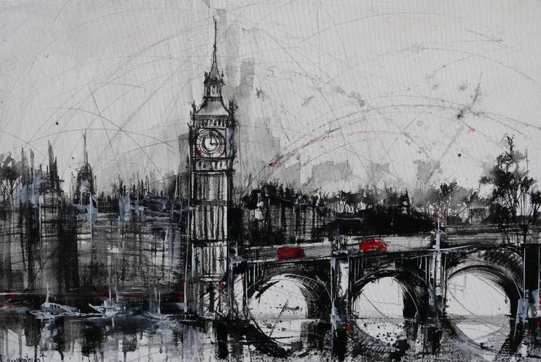 770x515 Saatchi Art London Skyline Painting By Irina Rumyantseva - London Skyline Painting