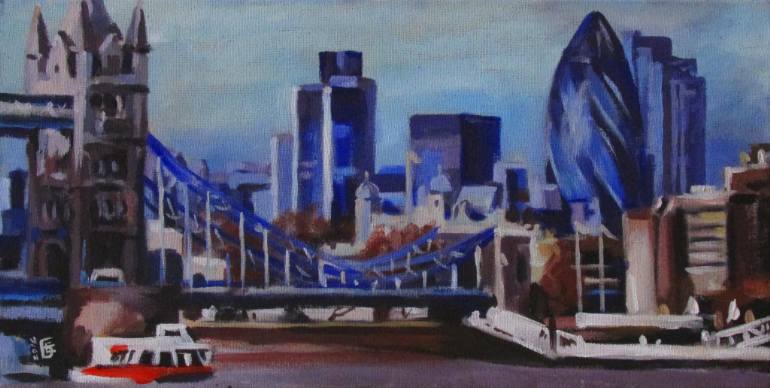 770x388 Saatchi Art London Skyline Painting By Kateryna Bortsova - London Skyline Painting