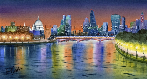 500x270 The London Skyline - London Skyline Painting