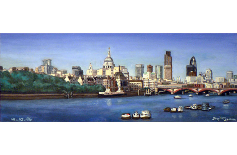 765x500 London Skyline - London Skyline Painting