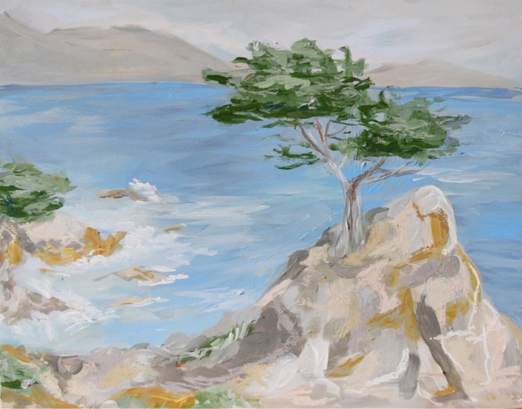 1023x801 Lone Cypress Southhaus - Lone Cypress Painting