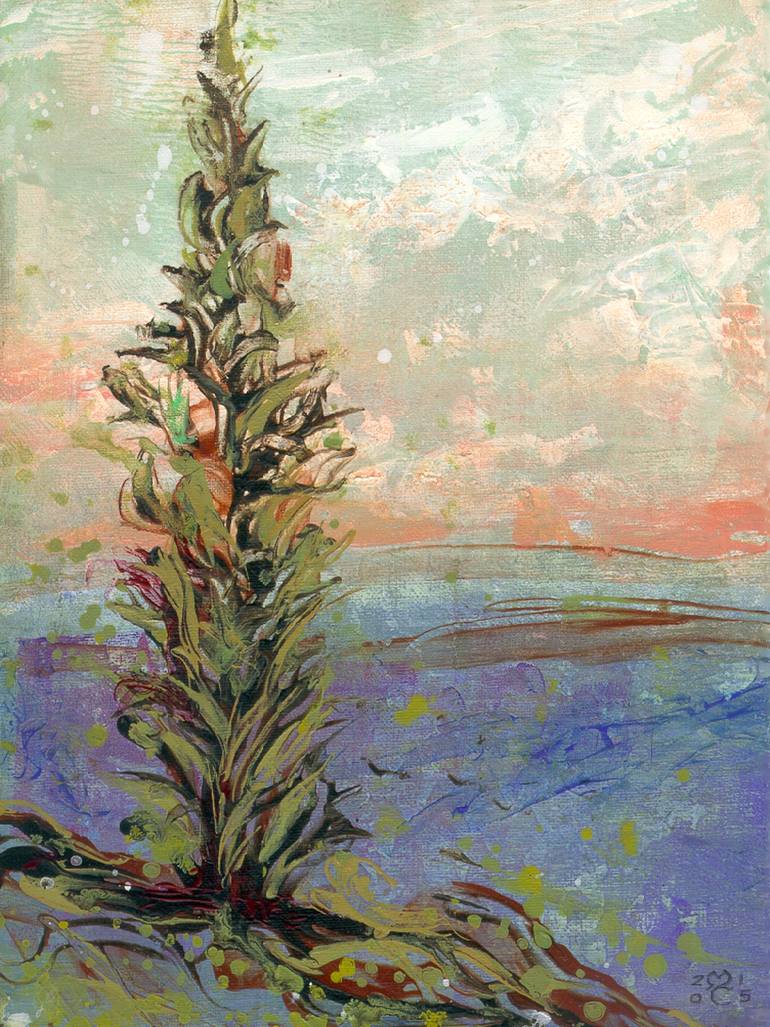 770x1027 Saatchi Art Lone Cypress Painting By Marian Crane - Lone Cypress Painting