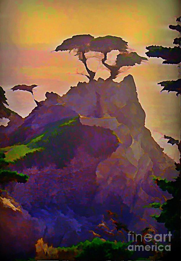 625x900 The Lone Cypress Painting By John Malone - Lone Cypress Painting